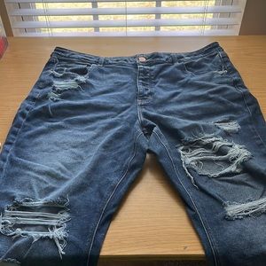 American Eagle Jeans - medium wash - distressed